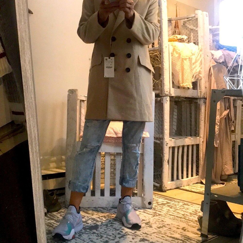 Zara tweed car coat S